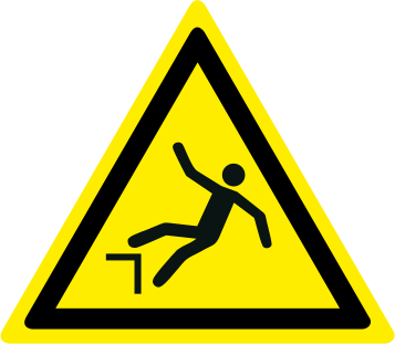 Pericolo di caduta con dislivello
