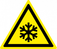 Pericolo bassa temperatura condizioni di congelamento